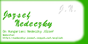 jozsef nedeczky business card